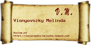 Visnyovszky Melinda névjegykártya